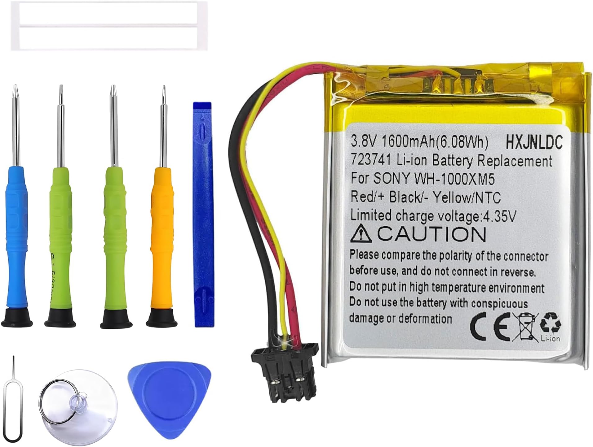723741 Replacement Battery Compatible with Sony WH-1000XM5 Bluetooth Wireless Noise Cancelling Stereo Headset with Tool Kit