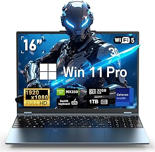 FUNYET 16-Inch Gaming Laptop, GeForce MX350 Discrete Graphics Gaming Laptop, Notebook Processor N95 (up to 3.4Ghz), 16GB R…