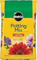 Miracle-Gro Potting Mix, For Container Plants, Flowers, Vegetables, Shrubs, Annuals, Perennials, Feeds up to 6 Months, 16 qt.