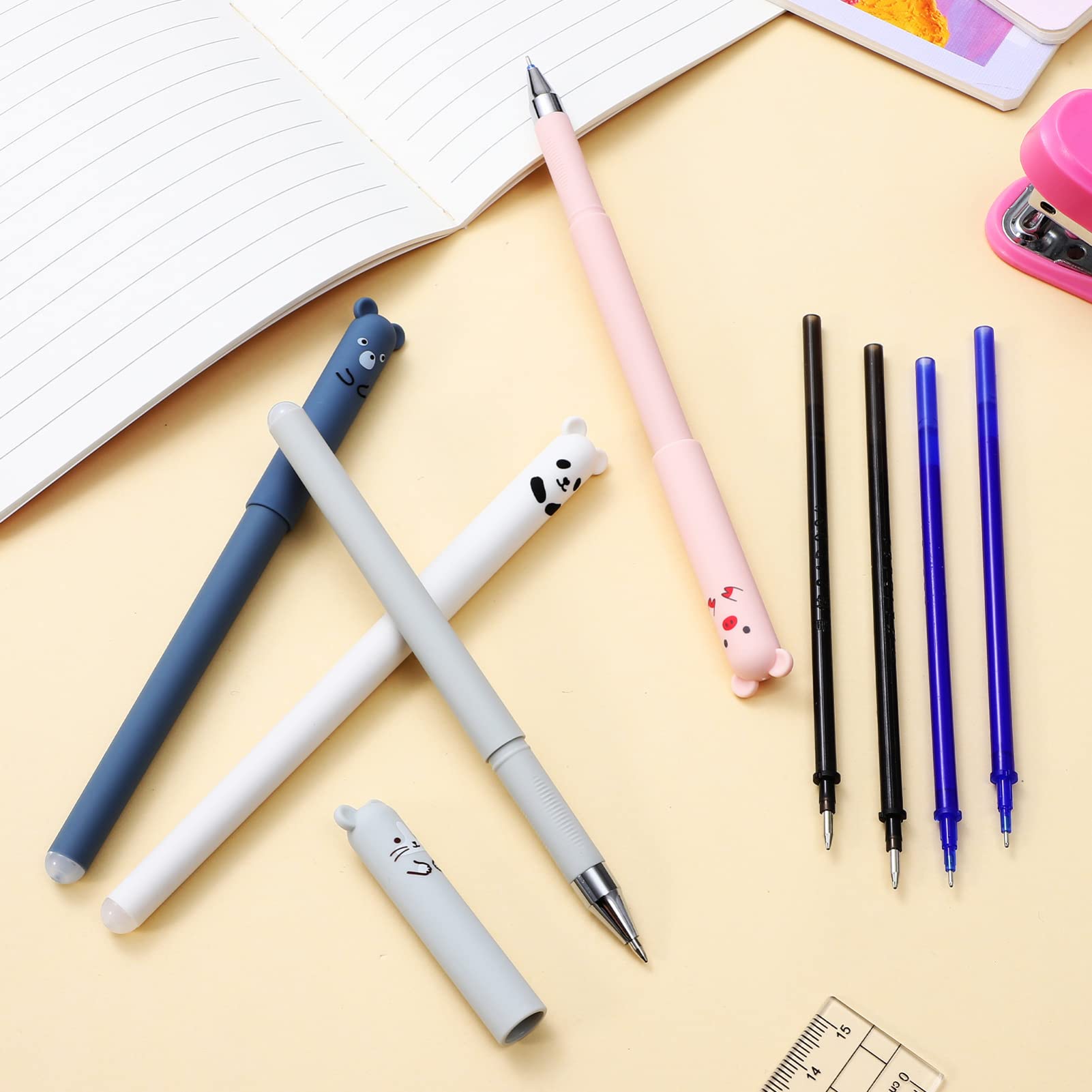 5 Ensembles Stylo À Bille Effaçable Stylos Effaçables Erasable Pen Stylo De Dessin Animé Marqueurs s Stylo Pour Enfant Faveurs De Fête 8 Pièces * 5