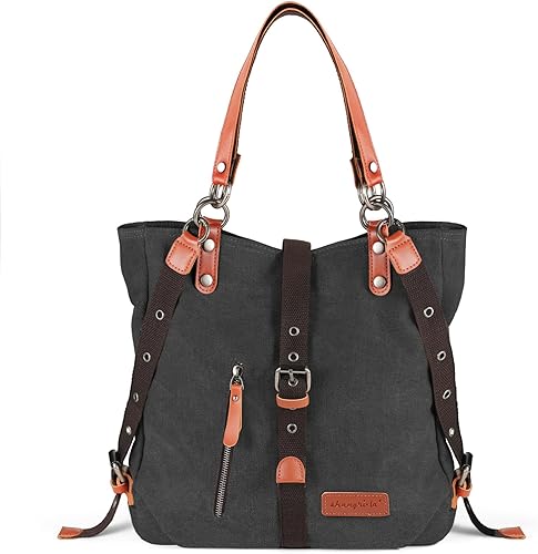 SHANGRI-LA - Bolso de mano para mujer estilo informal para escuela mochila convertible Black, Black2022, Blue, Brown2022, Coffee, Dark Brown, Grey,