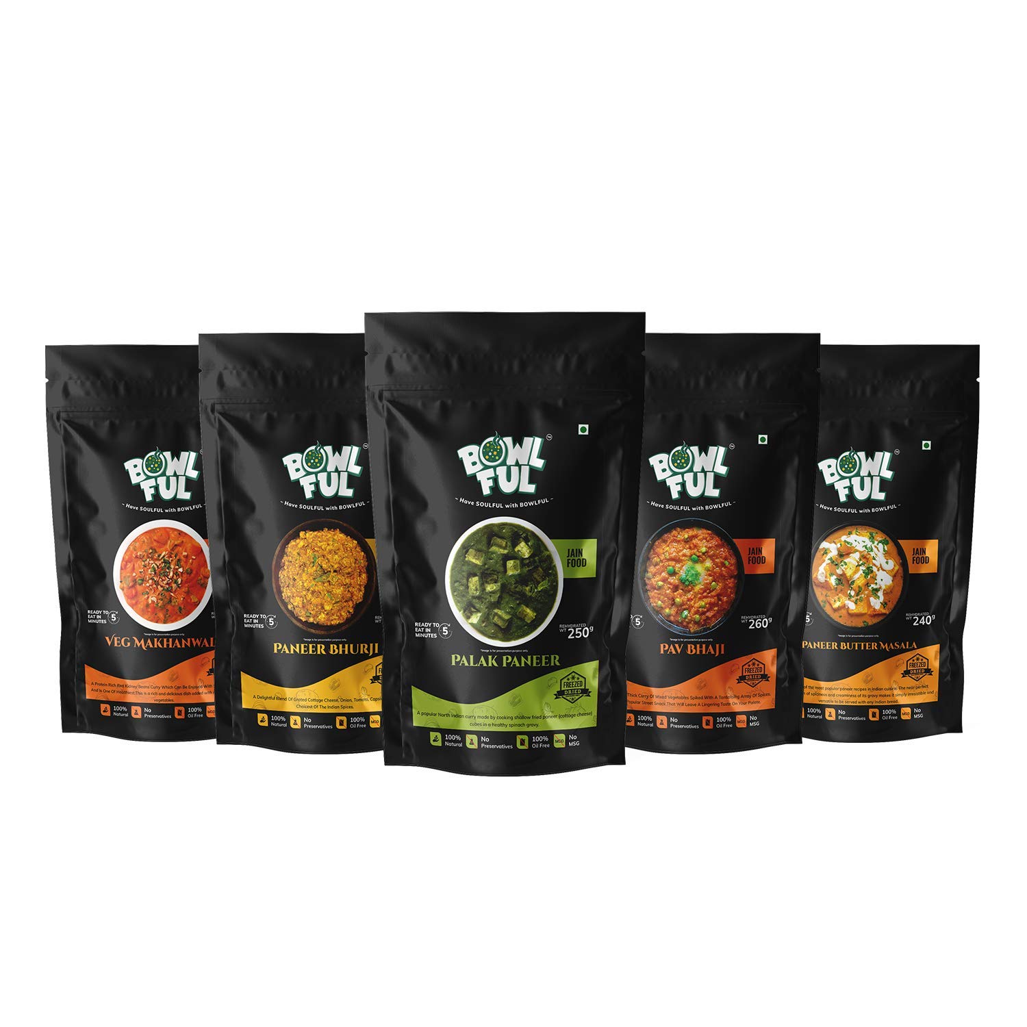 Bowlful Jain Main Course Combo, 100% Natural, Ready to Eat, Freeze Dried Food (B094MVQ47Z) Amazon Price History, Amazon Price Tracker