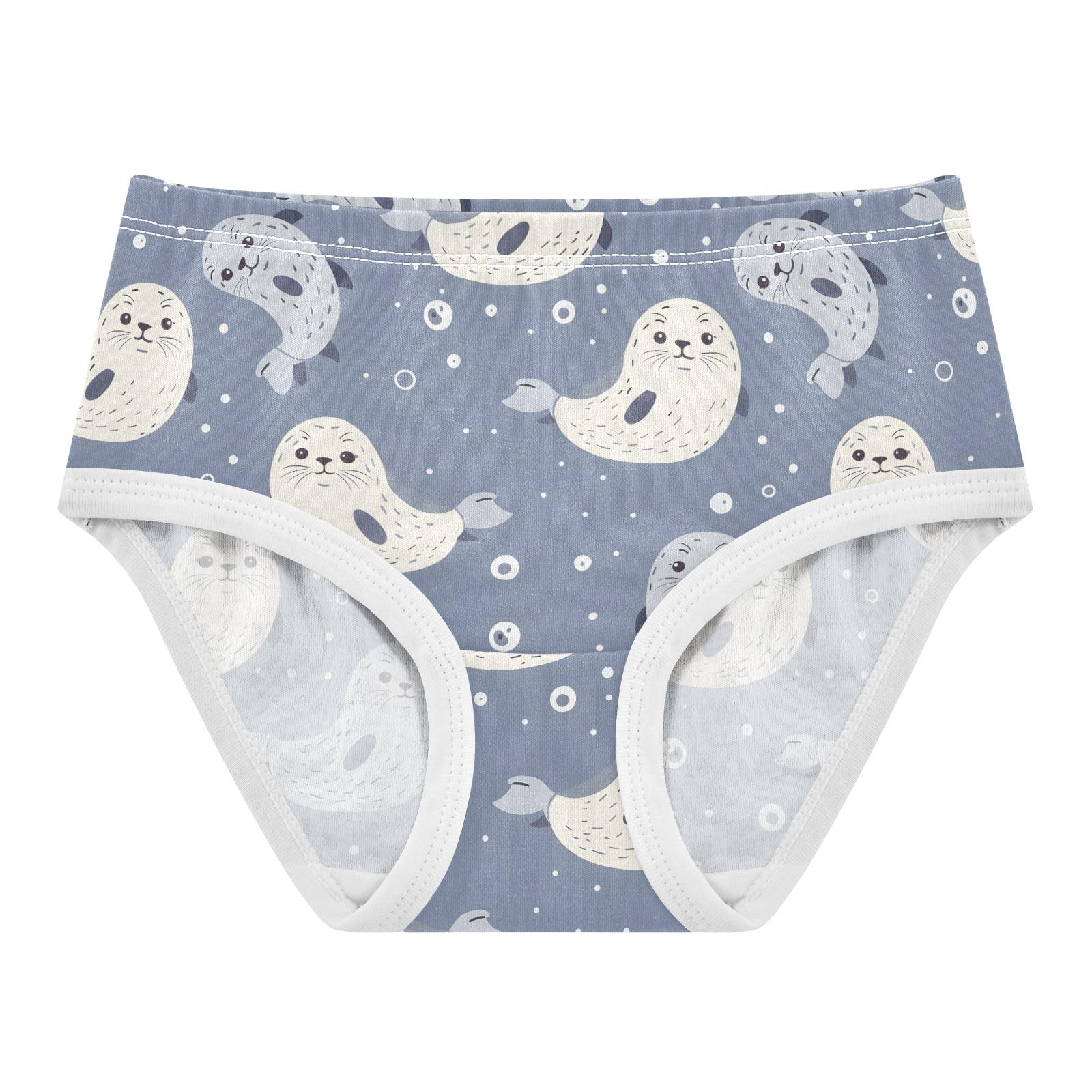 ALAZA Toddler Girls Cotton Hipster Underwear Soft Seal Cute 2 Pack 2T
