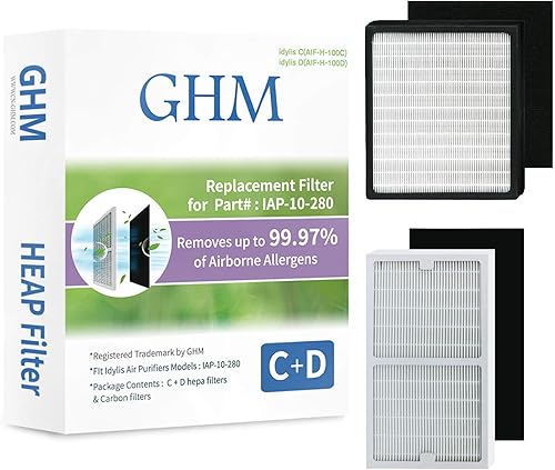 FilledwithLove Filtros Hepa de repuesto idylis IAP-10-280, compatibles Idylis (IAP10280) (1AP-10-280) (1AP10280)