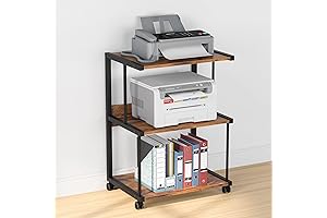 Tribesigns Rolling Printer Stand with 3 Shelves