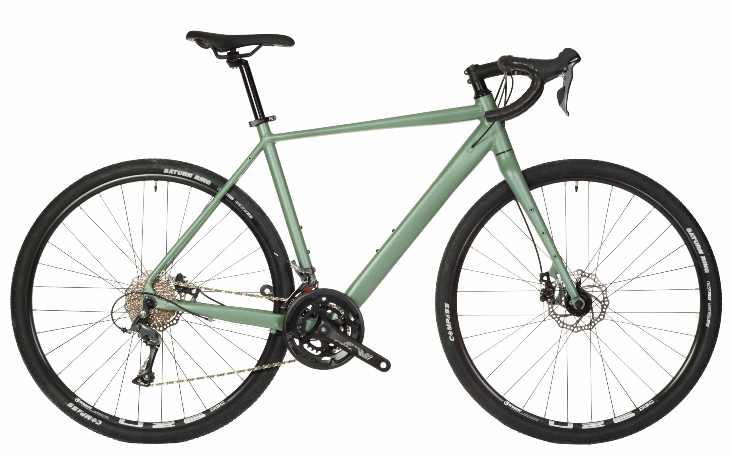 Gravel Aluminium Rennrad mit SH Claris 2 x 8 Gänge, 700 x 40 C, Grün (M 540)