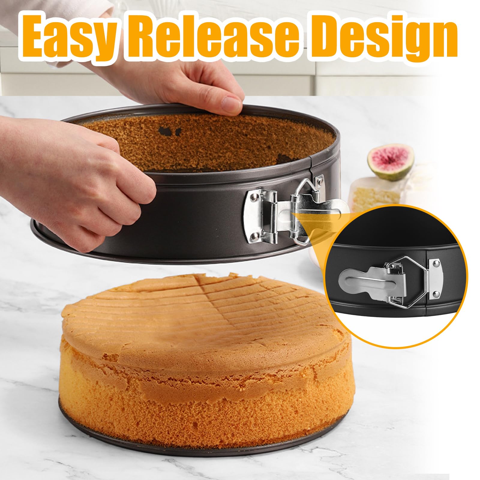 QTLCOHD Kuchenform-Set zum Backen, antihaftbeschichtet, Springform-Set (20,8 cm, 21,6 cm, 24,1 cm, 25,4 cm, 25,4 cm, 25,4 cm, 25,4 cm, 25,4 cm, 25,4 cm, 25,4 cm, 25,4 cm, 27,9 cm, 27