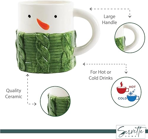 Miniatura 4 de Tazas de Navidad Tazas de invierno para vacaciones (suéter verde)