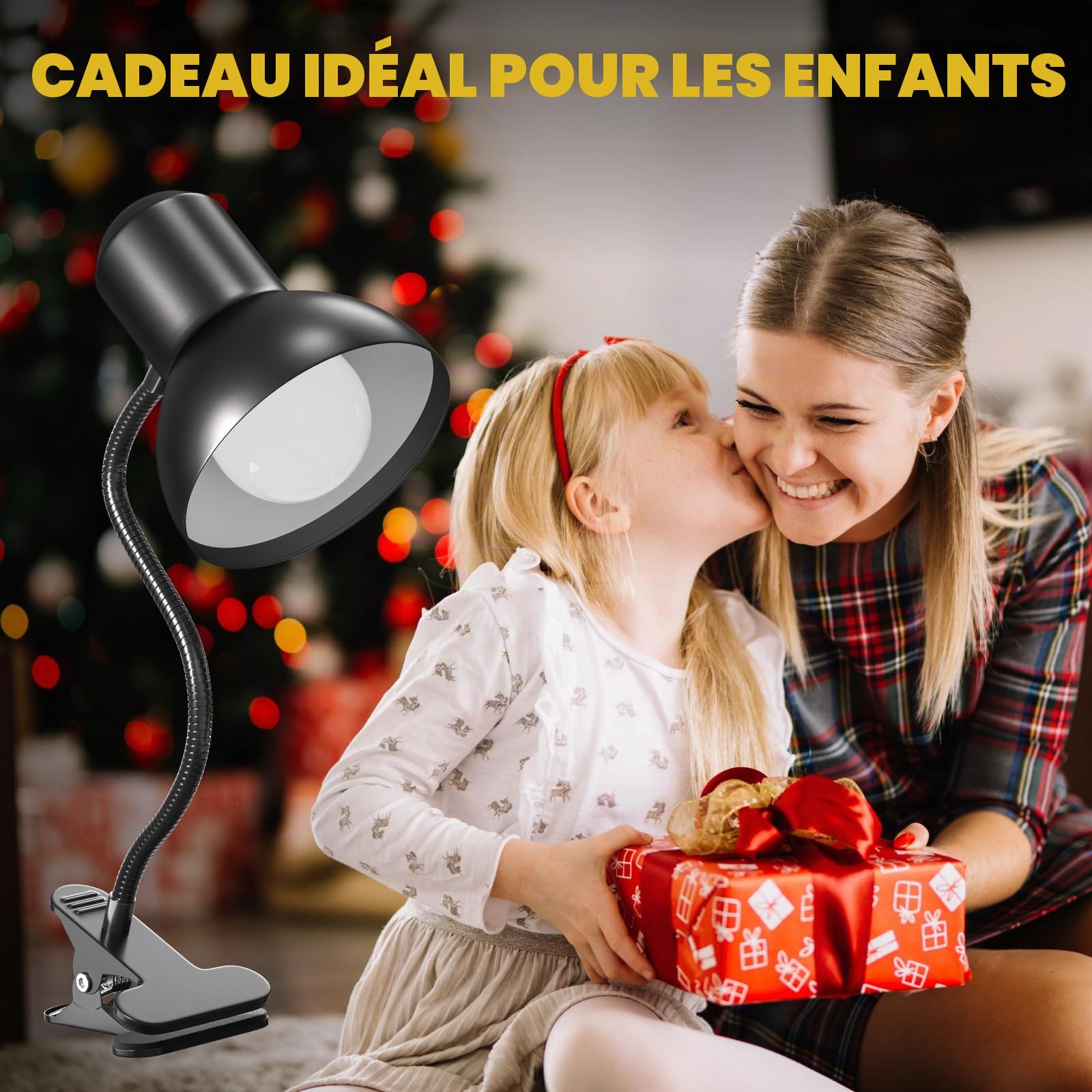 Lampe de Lecture Sans Fil Rechargeable - Pince pour Lit & Bureau, 3 Températures + 12 Couleurs, 10 Niveaux Luminosité, Camping, Ambiance RGB
