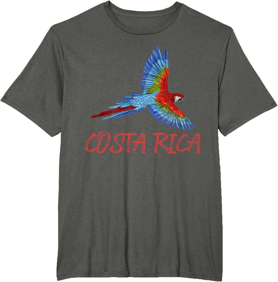 Costa Rica Bird Scarlet Macaw Central America Costa Rica Bird Scarlet Macaw Central American Country T-Shirt OEKO-TEX STANDARD 100