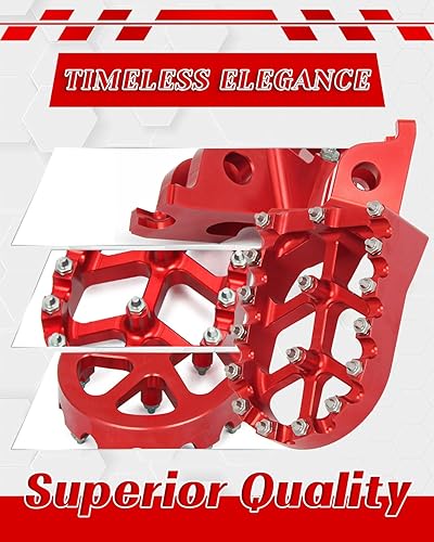 Miniatura 7 de JFG RACING Estriberas de motocicleta Pedales Reposapiés para CR125R250R, CRF150R250R, CRF250L300L250LR300LR, CRF450R450X, KX250F450F y más motos de