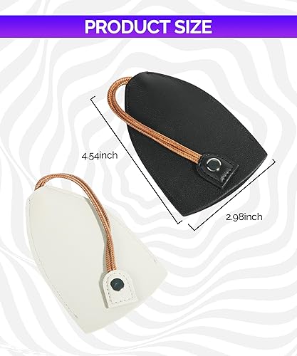 Miniatura 2 de RACOONA 2 fundas para llaves de automóvil, funda extraíble para llaves, de piel sintética, bolsa para llaves de automóvil, bolsa portátil para