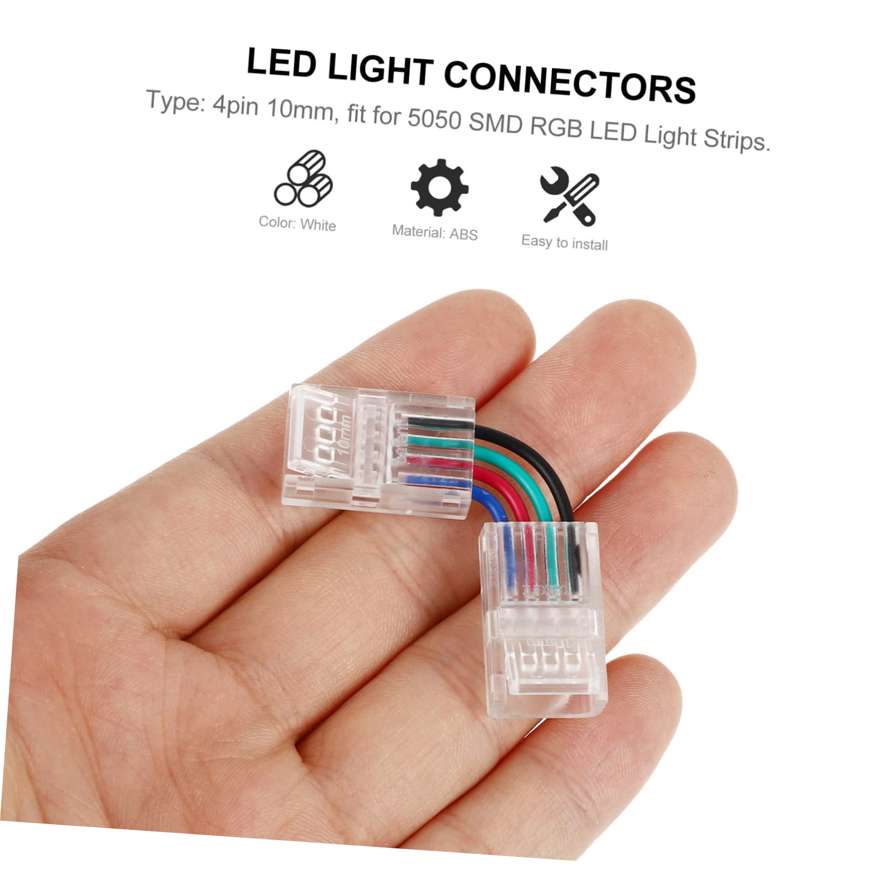 PRETYZOOM 40stücke Förmige Verbindungsadapter Für Rgb Solderless Steckverbinder Für Einfache Installation Und Schnelle Erweiterung Von Lichtleisten
