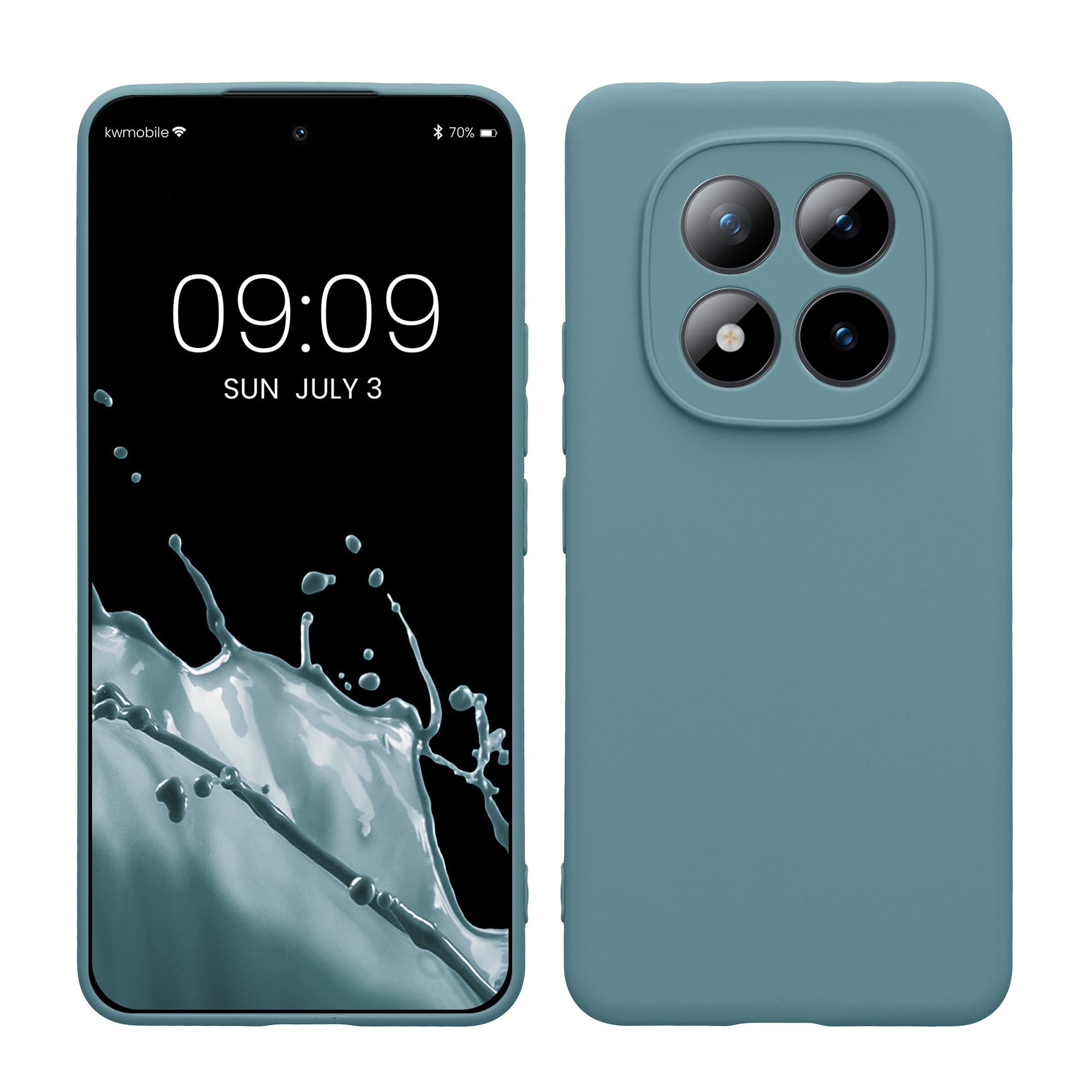 kwmobile Carcasa Compatible con Xiaomi Redmi Note 14 Pro 5G / Poco X7 Funda - Funda Ultrafina de TPU con Bordes elevados - Lavanda Metalizado — view 106