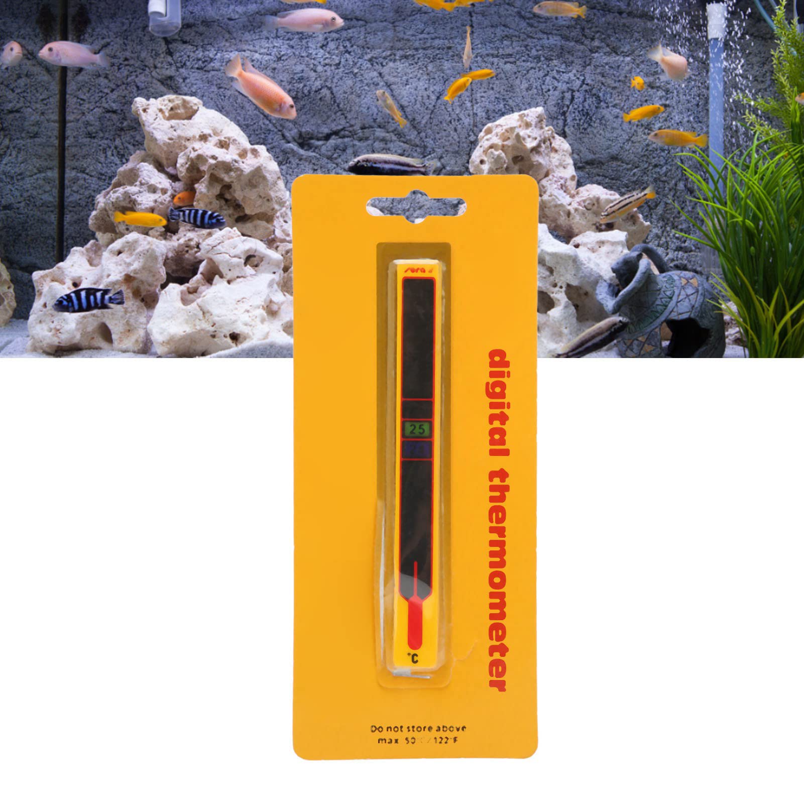 Airshi Aquarium Thermometer Strip, Thermometer Strip Easytoread Adhesive for Aquarium, Airshi0gwzcip3qh