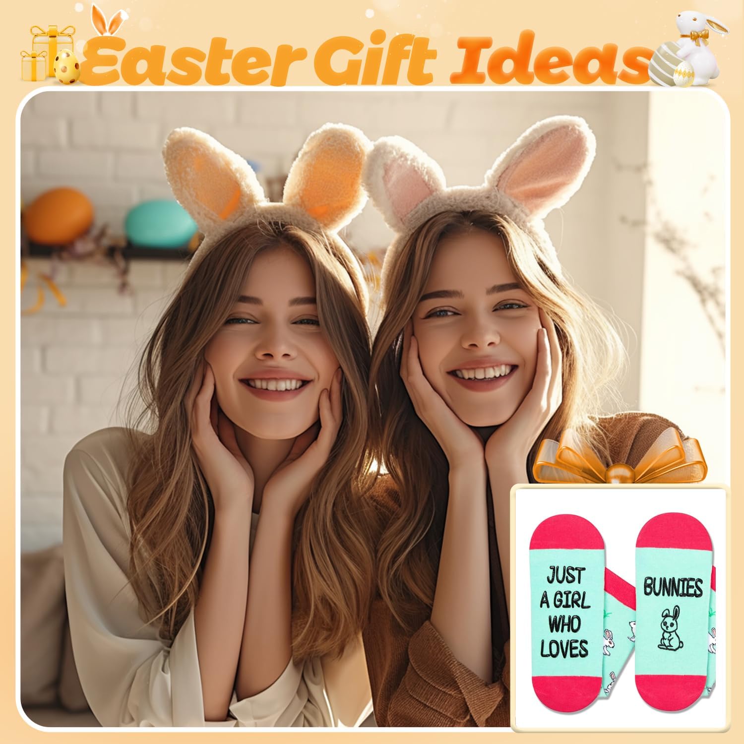 HAPPYPOP Bunny Gifts for Women - Highland Cow Donkeys Owl Socks Women, Silly Animal Socks - Image 6