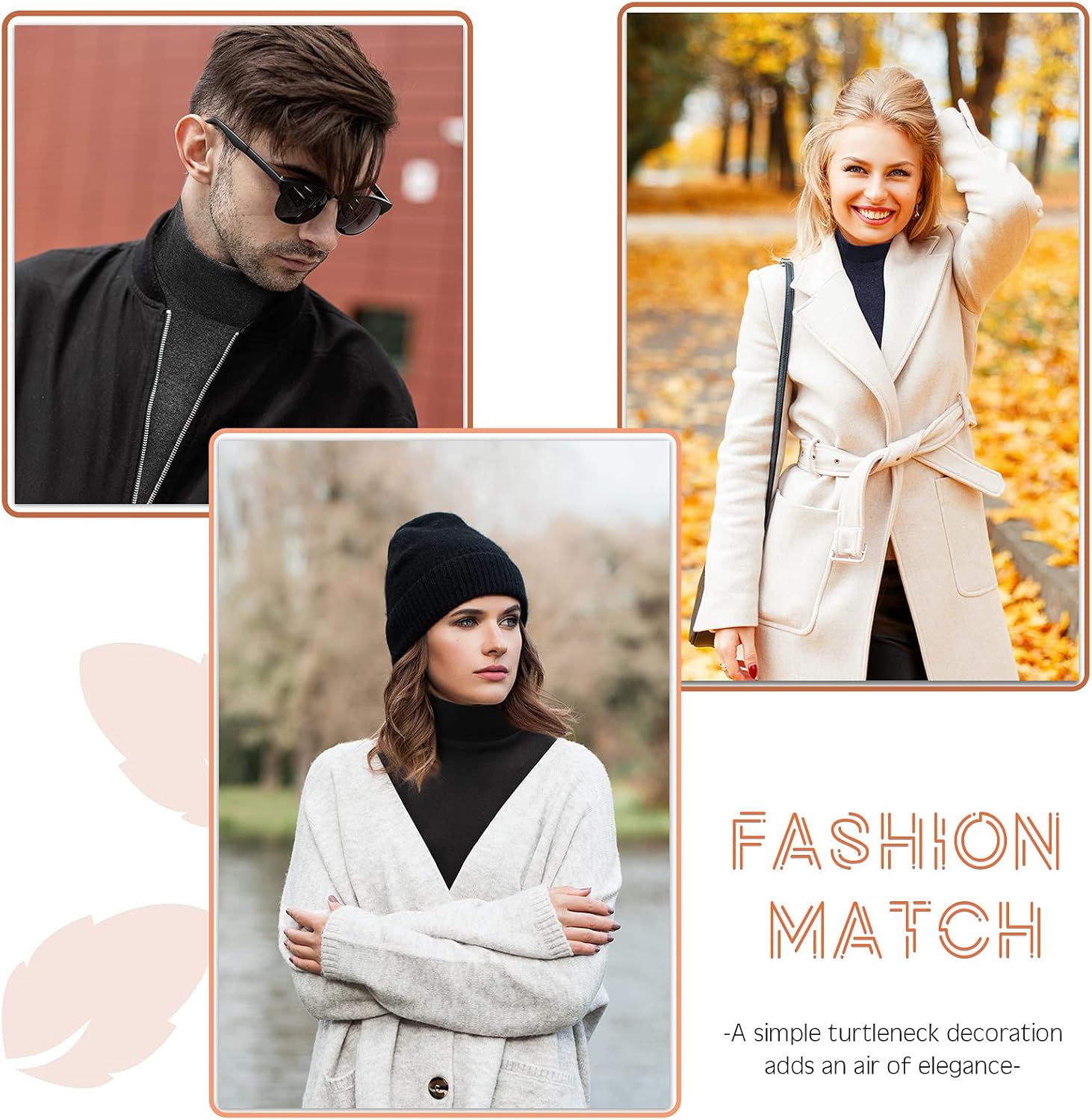 Fake Turtleneck Dickey Detachable Collars Set Half Top Mock Blouse Collar for Women Men - Image 5