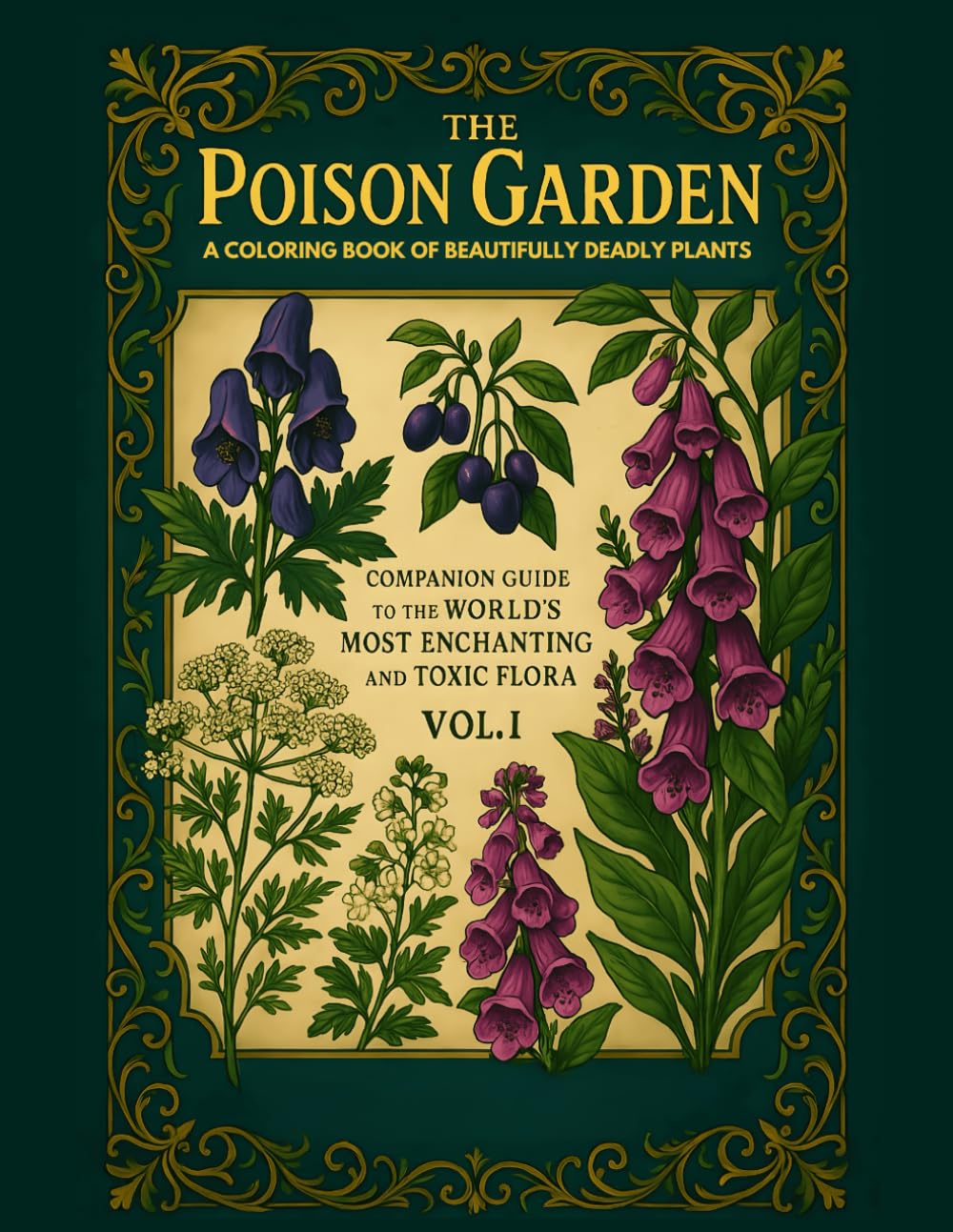 The Poison Garden: A Coloring Book of Beautifully Deadly Plants Vol 1
