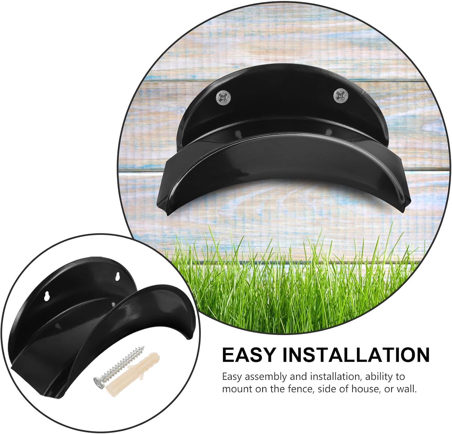 Heavy Duty Wall-Mounted Outdoor Garden Water Pipe Hanger Holder Made of Sturdy Iron Metal, Keeps Garden Water Pipes the Ground, for Patio and Lawn Organization Random Color