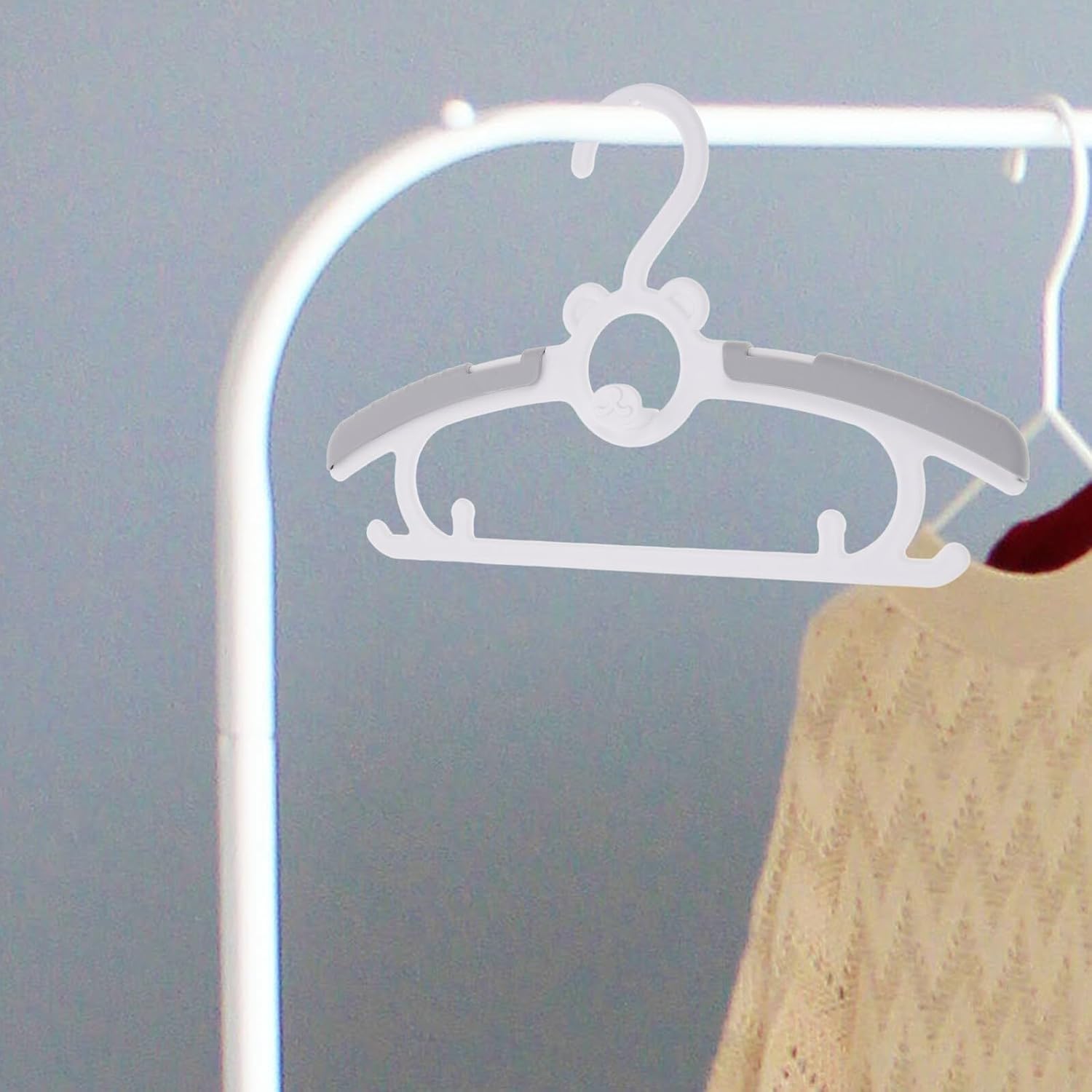 10pcs Adjustable Plastic Children Clothes Hangers for Pants and Baby