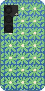 Pela | Phone Case Compatible with Samsung Galaxy S25 | Groovy and Funky Collection | Supports Wireless Charging | Cute Eco Friendly | Electric Blue Flower Child