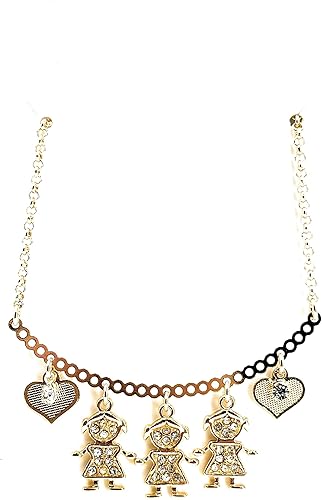 Miniatura 33 de SIFRIMANIA Personalized Children's Charm Choker Necklace, Boys or Girls Customizable Pendants, Growing Family Jewelry for Women