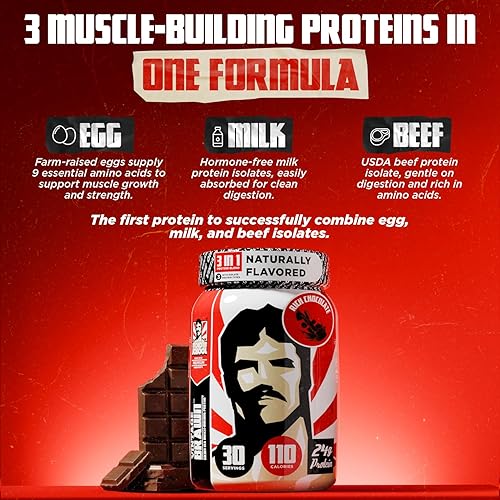 Miniatura 2 de Brawn Vintage – Polvo de proteína para desarrollo muscular. La primera proteína triple aislada de huevo, leche (suero y caseína) y carne de vacuno