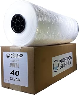 Norton Supply Dry Cleaning Poly Bags - Transparent Plastic Garment Cover, 40" Long, 100 Gauge Thickness, Suit Packing, Travel & Laundry Clothes Closet Hanging