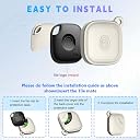 FGERWZ (4-Pack) Silicome Case for Tile Mate 2024, Waterproof Tile Mate Holder Full Body Protective Cover Compatible with Life360 Mate Tile Tracker with Keychain (Black/Off White/Pink/Sky Blue) gallery image