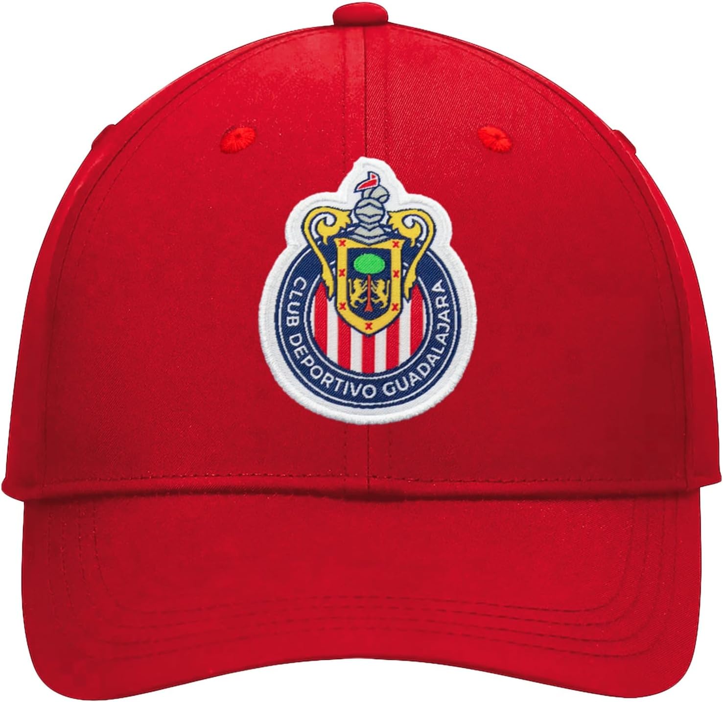 Icon Sports Compatible with Chivas De Guadalajara Official Soccer Cap - Red w/Big Logo Home Color