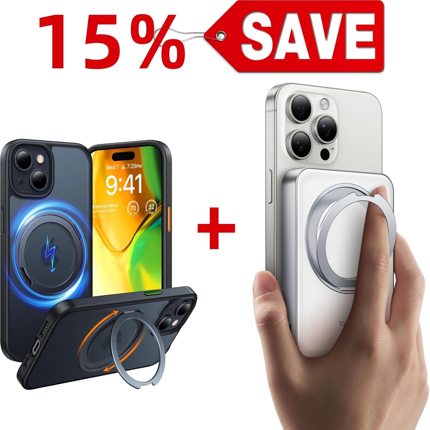 TORRAS 10000mAh Magsafe Power Bank — Buy Together to Save 15%