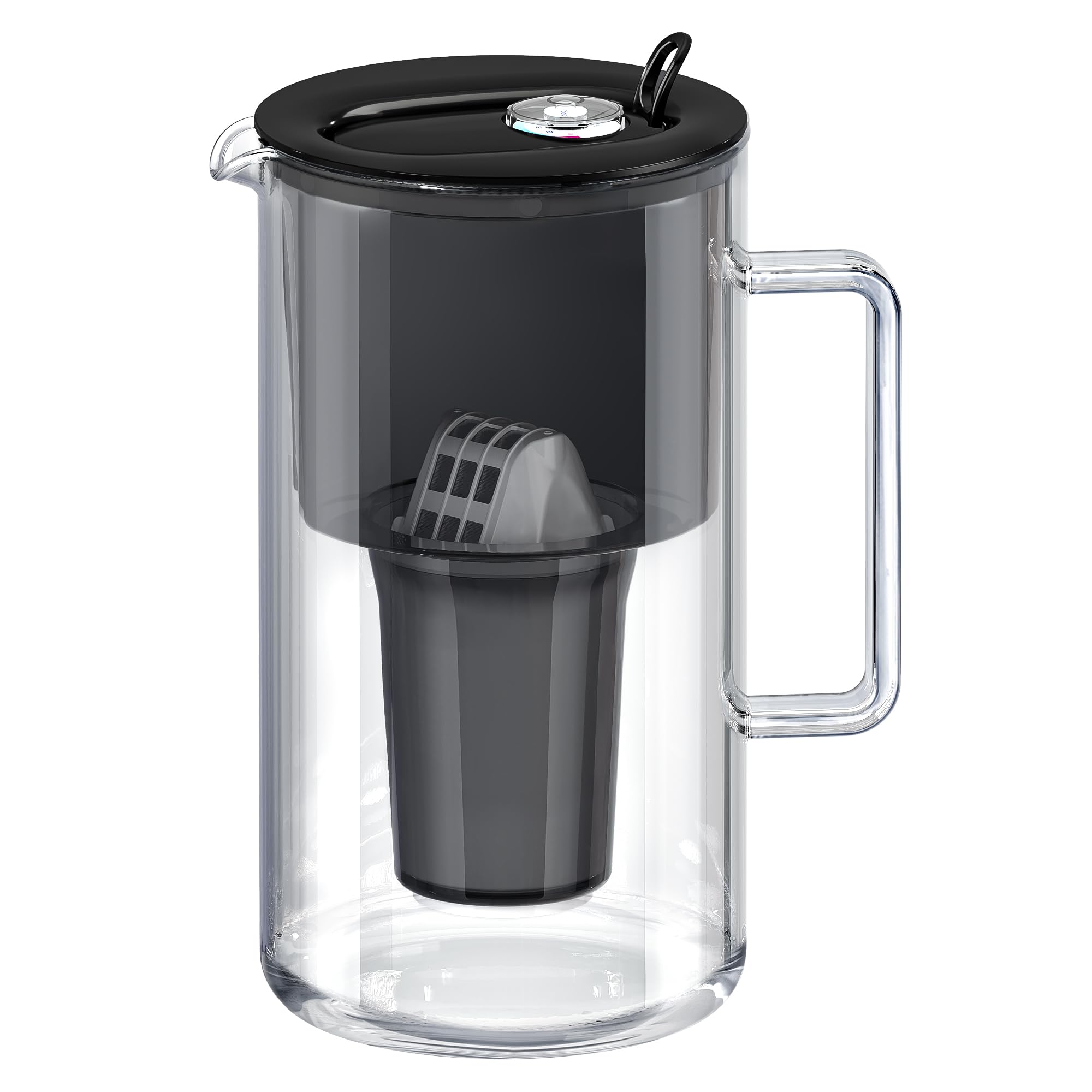 AQUAPHOR Nord Caraffa Filtrante in Vetro 2,5 L con Filtro A5 da 350 L