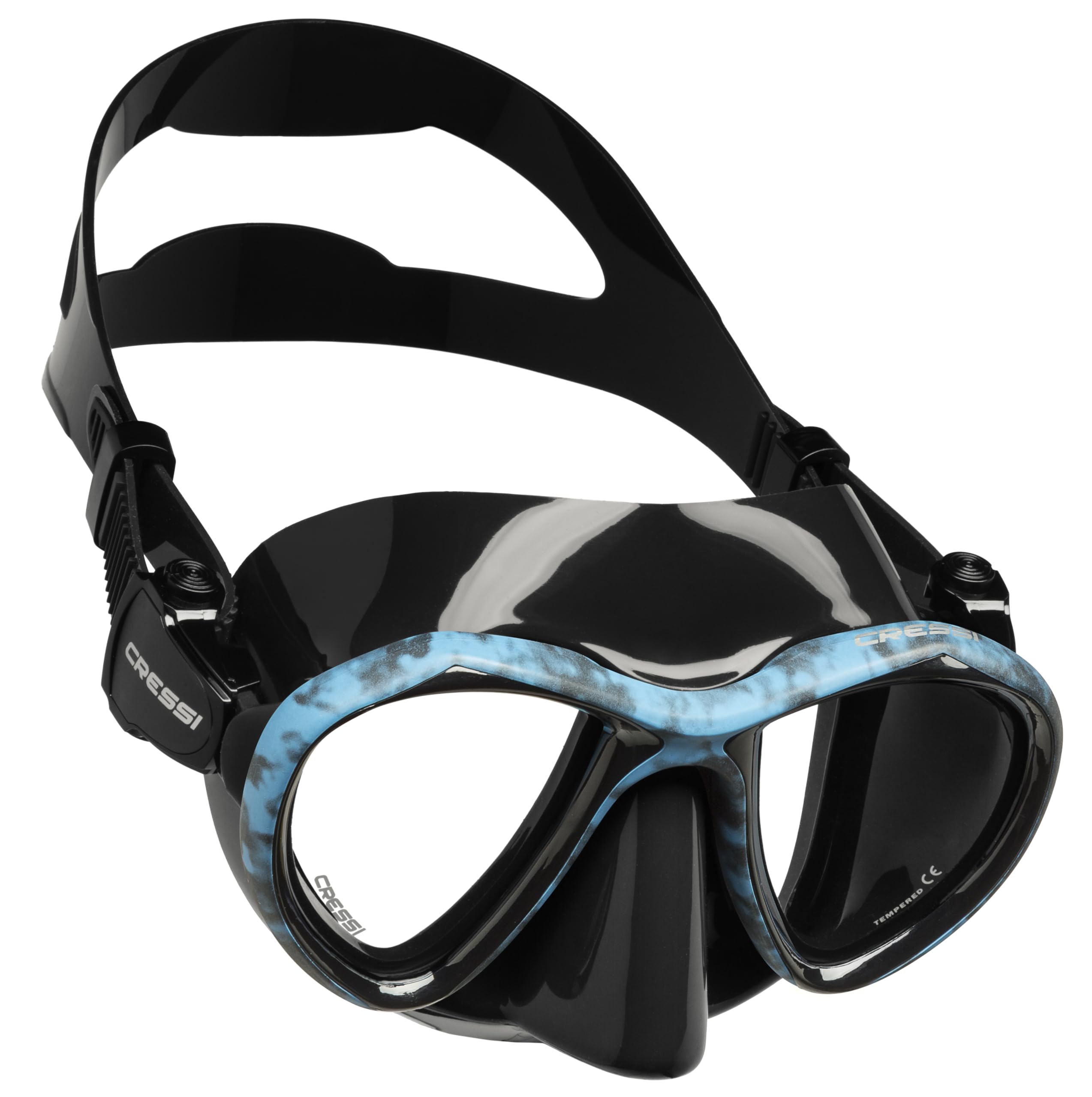Cressi Máscara de bajo Volumen para fotógrafo de Buceo Libre para Adultos con Falda de Silicona - Calidad Metis Desde 1946