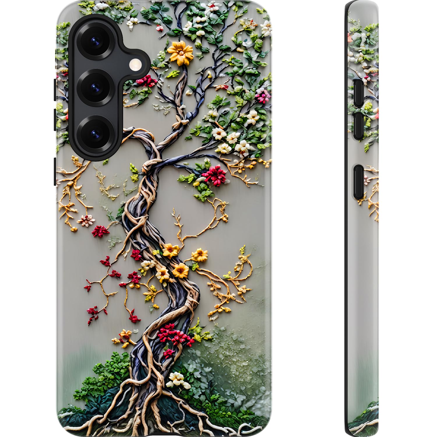 Coque Samsung Galaxy S25 Plus antichoc compatible recharge sans fil fleurs - 7