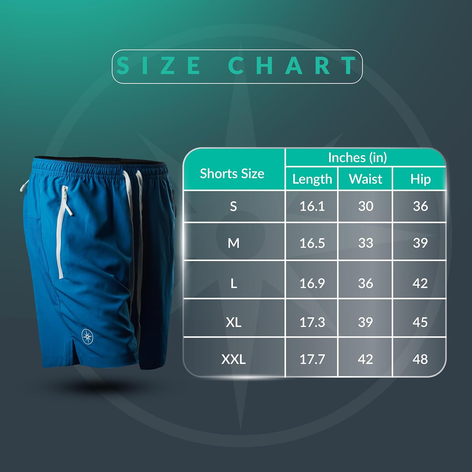 Silverlight Hiking Shorts for Men with Silver Yarn Liner 7" Inseam - Durable, Comfortable, Moisture-Wicking and Anti-Odor