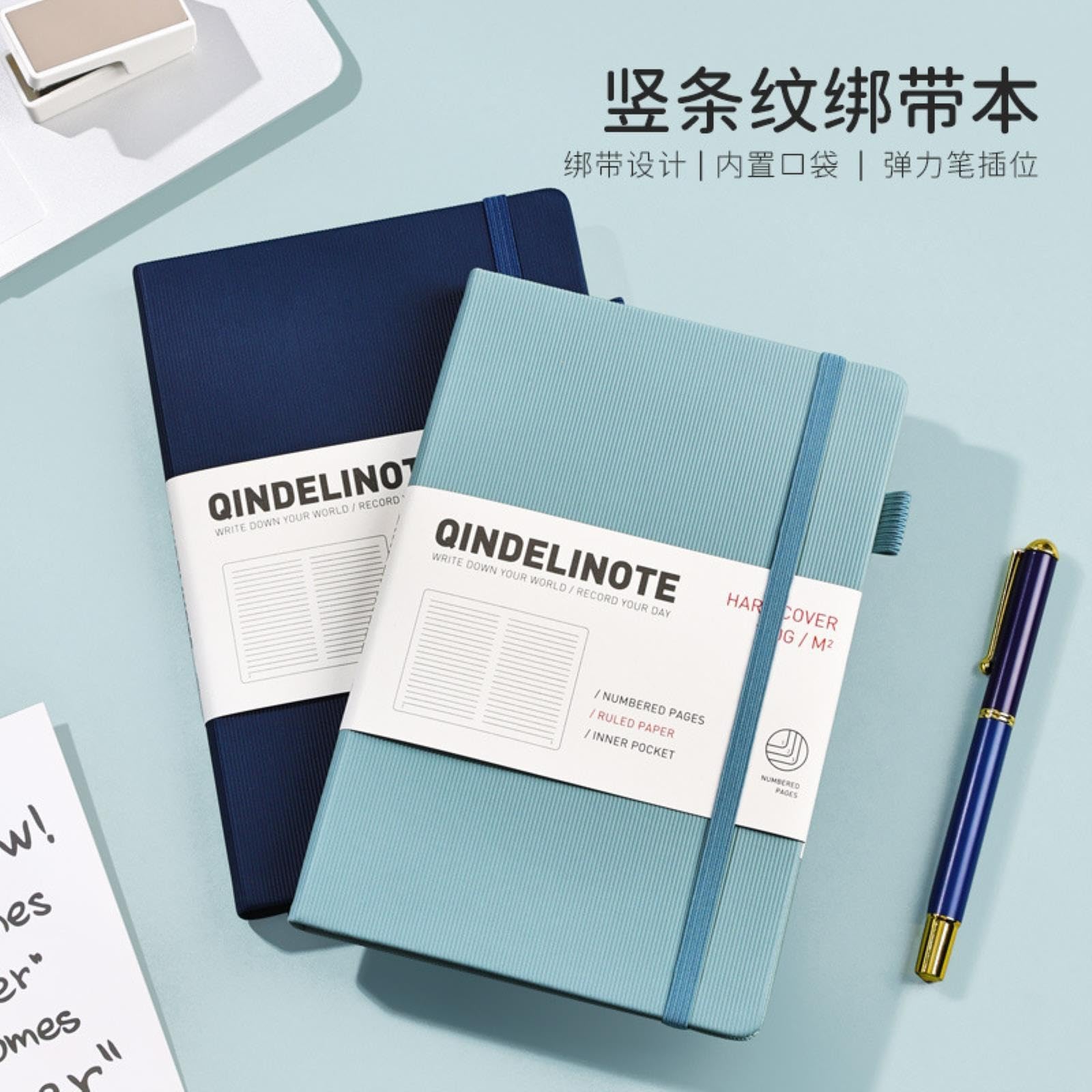 Amazon.co.jp: Joucien A5ハードレザーストラップメモ帳英語ノート