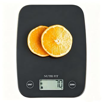NUTRI FIT Digital Food Scale 11lb Kitchen Scales for Cooking Baking Black