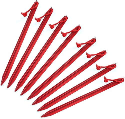 Miniatura 5 de ASR Outdoor 9 pulgadas de grado aeronáutico de aluminio de las estacas de la tienda de campaña de las estacas (paquete tamaños)