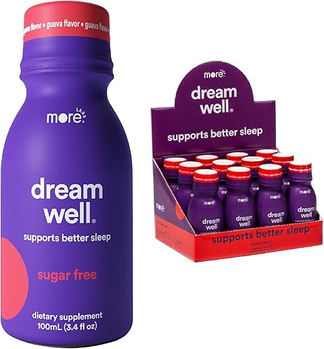 More Labs Dream Well - Solución holística de bebida para dormir, no forma hábitos con bálsamo de limón, semillas de azufaifo, melatonina, glicina