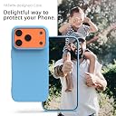 YATWIN Silicone Case for iPhone 17 Pro, Soft-Touch, Shockproof, DustProof, Antiskid Phone Cover for Apple iPhone 17 Pro - Sky Blue gallery image