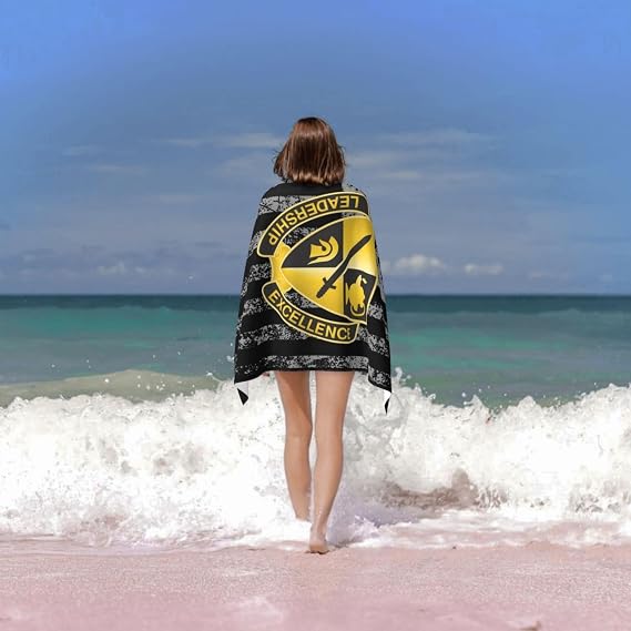 Army ROTC Cadet Command Unit Crest Beach Towel Bath Towel Absorbent Bathroom Towels Super Oversized 32x52 Inch