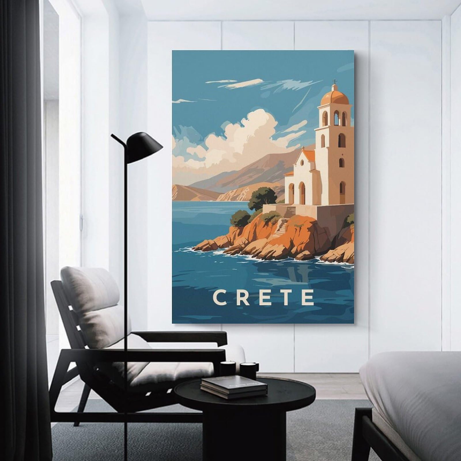 Junmoney Room Decor Wall Art Crete Travel, 20x30inch(50x75cm), for Gallery Wall Layouts in Home Or Office, Home Wall Art for Statement Displays