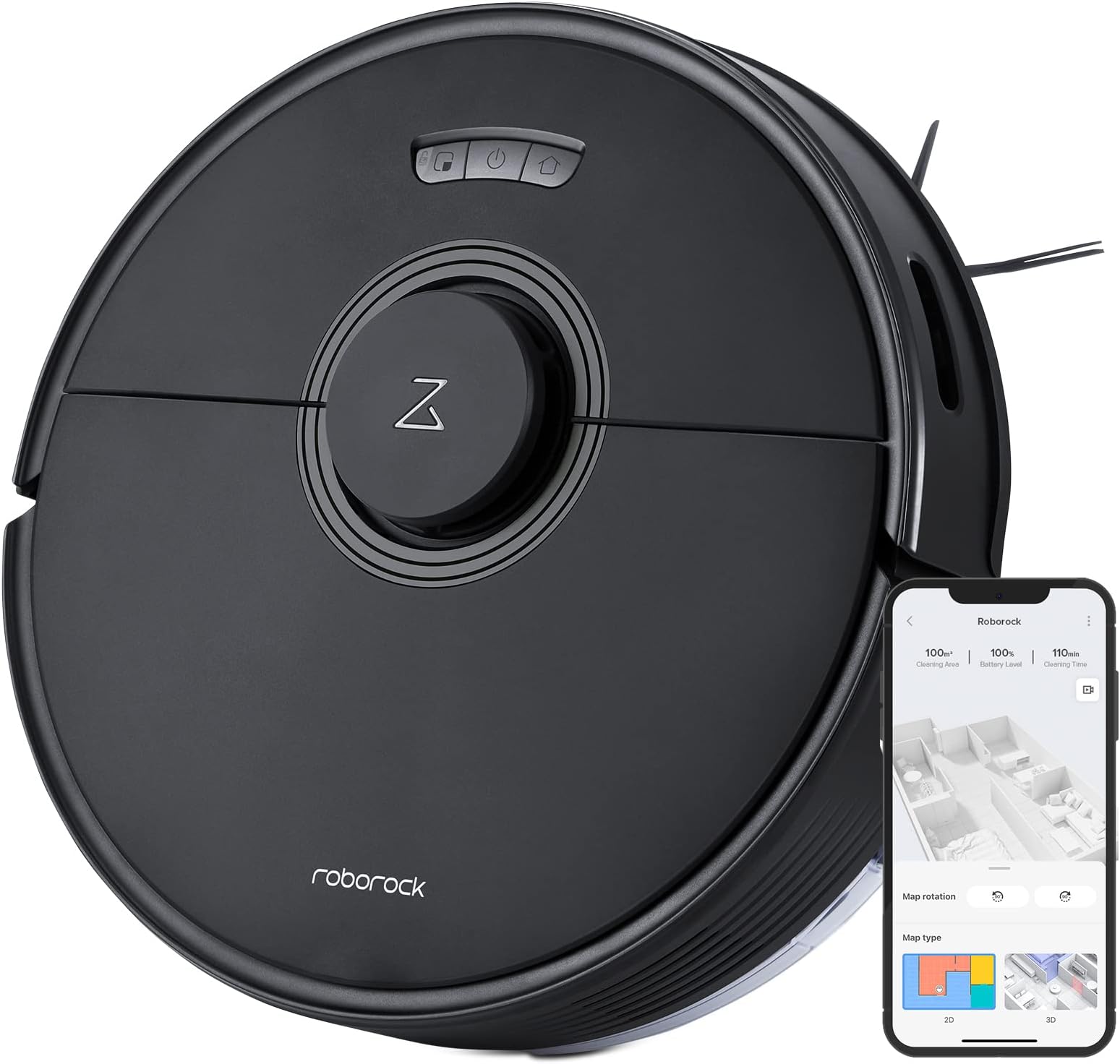roborock S7 Robot Vacuum and Mop Combo, 2500PA Suction