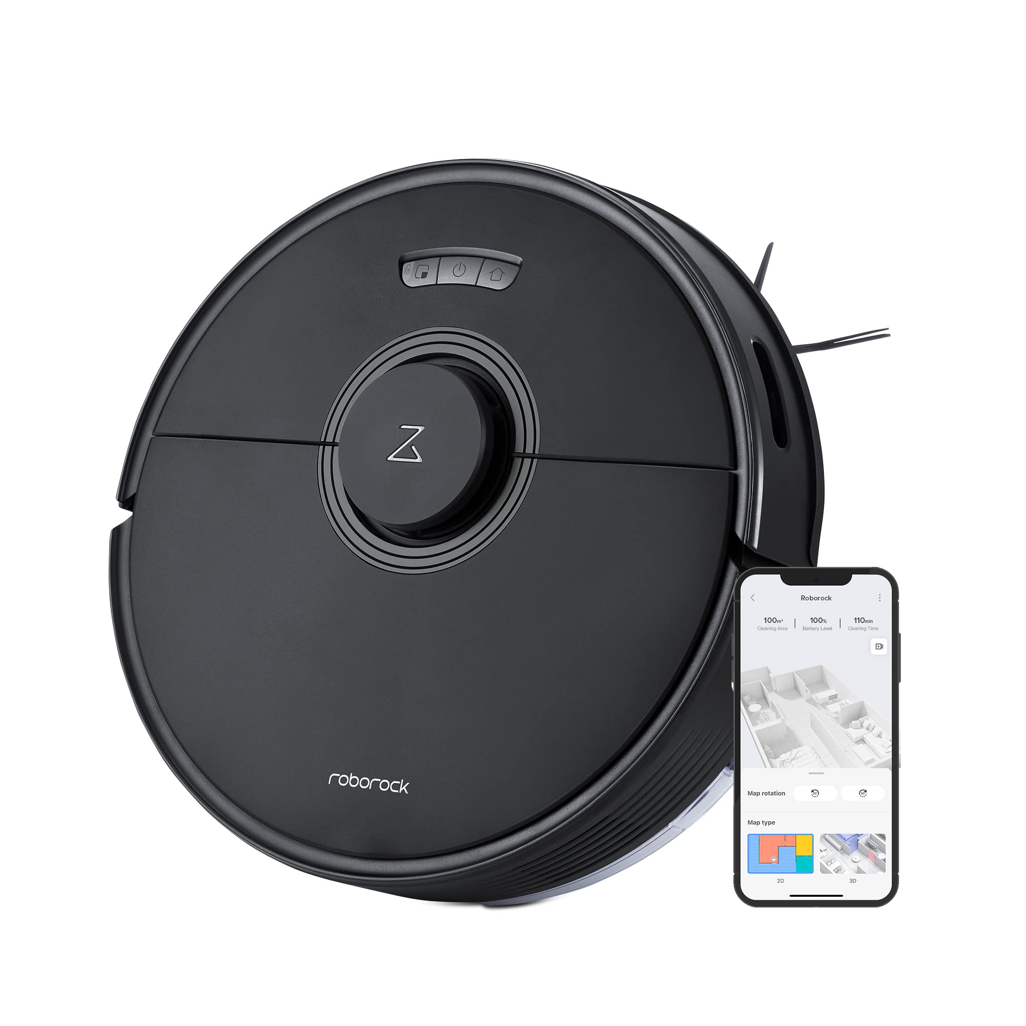 Roborock Q7 Max Robot Vacuum and Mop Cleaner, 4200Pa Suction, Lidar Navigation, Multi-Level Mapping, 180mins Runtime, Alexa Compatible (Black) 2 Product Image
