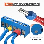 Preciva Ferrule Crimping Kit d'outils, pinces à sertissage octagonale avec 1250PCS Célibataire & Connecteurs de traverses jumelées, bornes à rotin autorégulables AWG 23-7