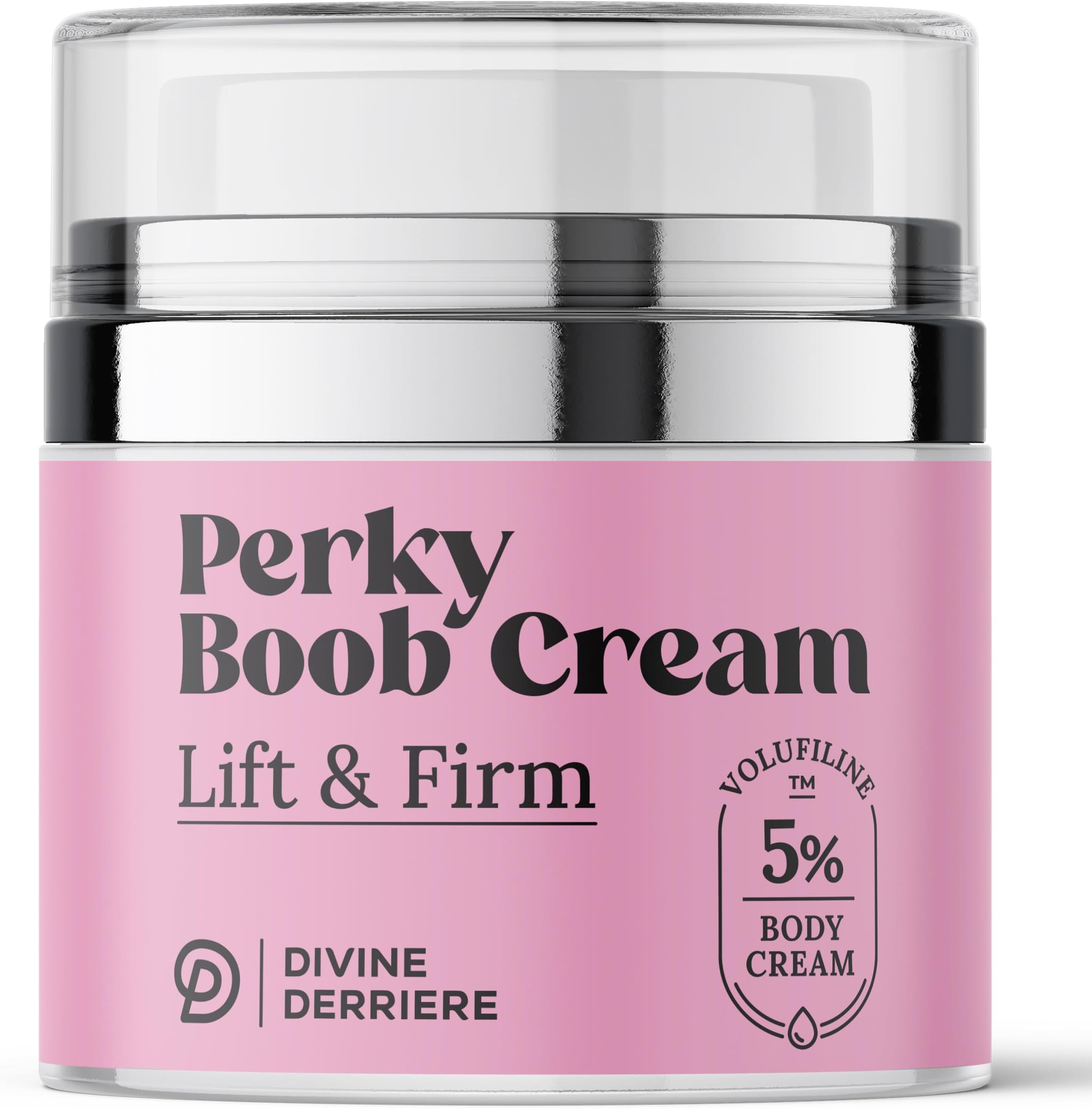 Divine Derriere Perky Body Cream - Lift & Firm Skin Tightening Cream for Body - Moisturizing Chest Firming Cream with Volufiline Helps Tighten Saggy Crepey Skin for a Perkier Look & Toned Décolleté
