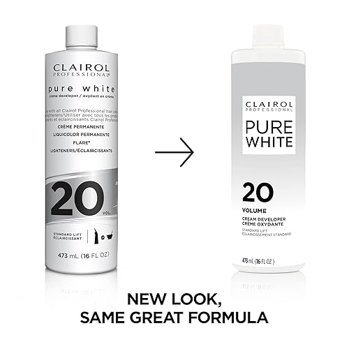 Miniatura 2 de Clairol Professional Desarrolladores de cabello blanco puro de 20 volúmenes para aclarar y cobertura de canas