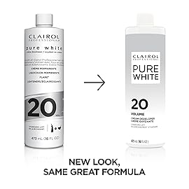 Clairol Professional Pure White 20 volume Crme Developer, 16 oz (Pack of 1)