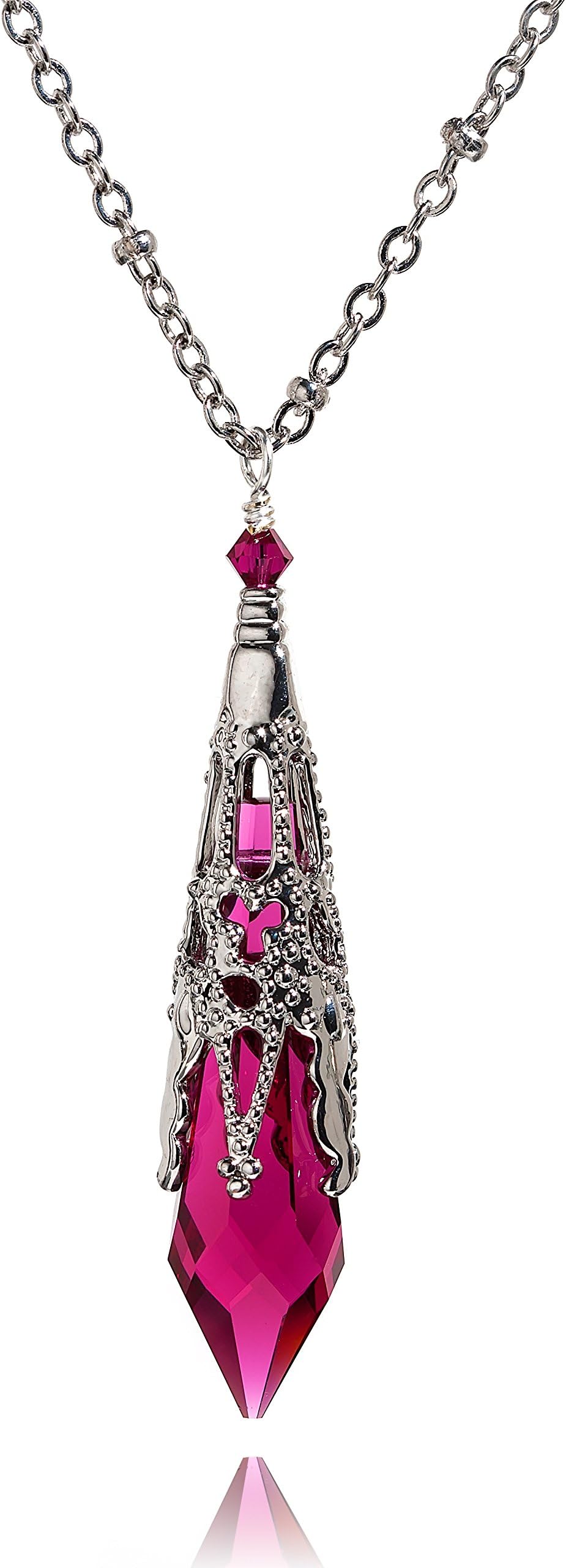 HisJewelsCreations Crystal Spike Pendant Necklace
