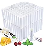 Lip Balm Bulk Unlabeled - Made in USA - Bulk Lip Balm - Natural Ingredients Vitamin E Shea Butter - (200 Count, Vanilla, Peppermint, Cherry and Honey)